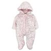 Leoparden-Mädchen-Baby-Outdoor-Overall mit Kapuze, Rosa