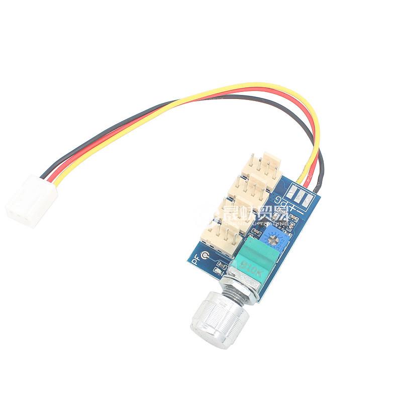 12V Manual PWM Fan Speed Controller with Switch, 4-Wire, Noise Reduction, 3A.