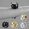 ZAKOL Crystal CZ Strong Magnetic Ear Stud Clip Earrings for Men Women Punk Round Zircon Magnet Earrings Non Piercing Jewelry
