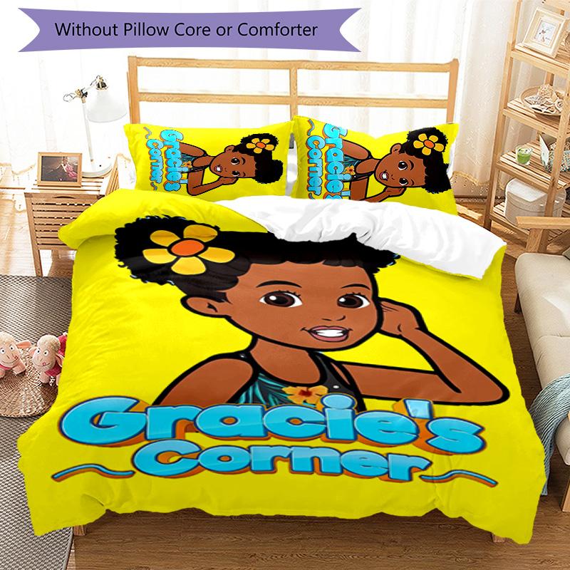 3pcs Gracie's Corner9 pattern bedding set duvet cover set includes duvet cover &pillowcases, perfect all season bedroom decoration & gift