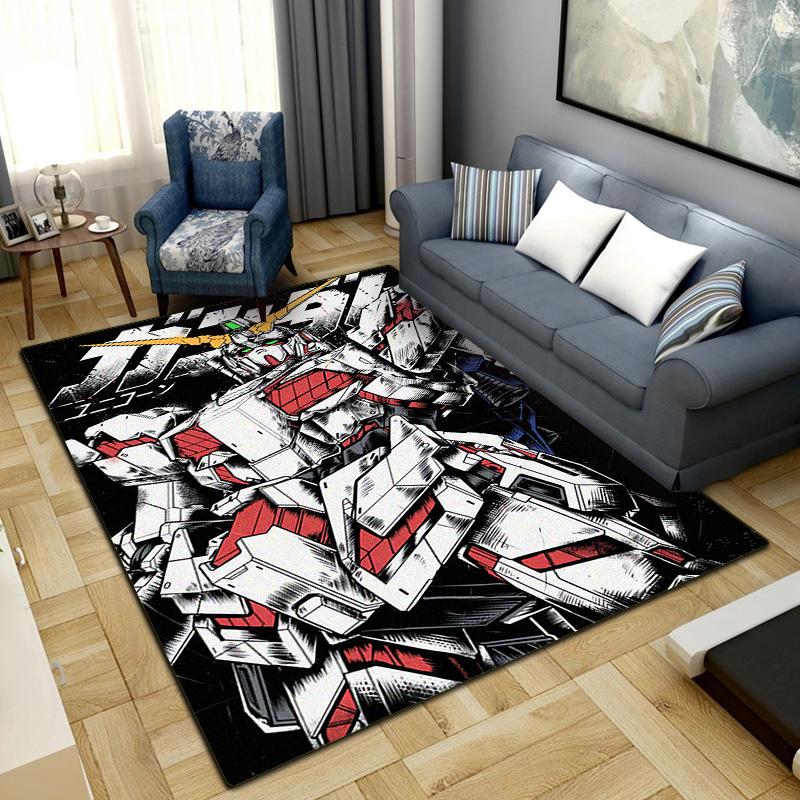 Gundam Robot Print Rug Living Room Home Fashion Decoration Office Desk Chair Carpet LXR101