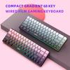 68 Key Gradient Wired Film Keyboard 25 Key Conflict Free Dual Color Injection Molded Keycaps RGB Backlight