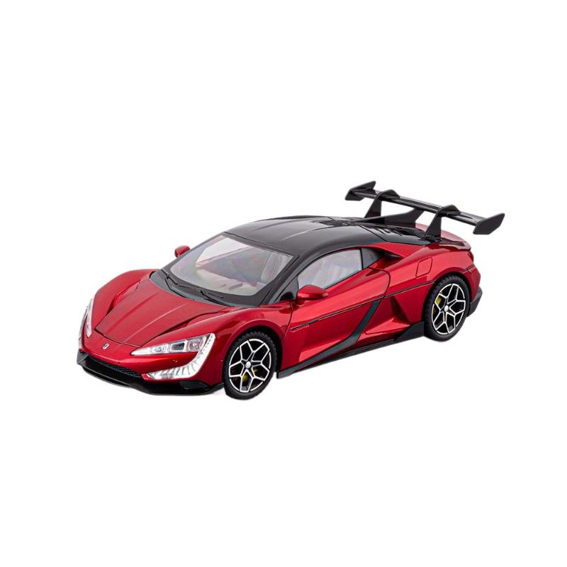 1/24 BYD Yangwang U9 Alloy Electric Sports Car Model Diecast Metal New Energy Racing Vehicle Car Model Sound Light Kids Toy Gift