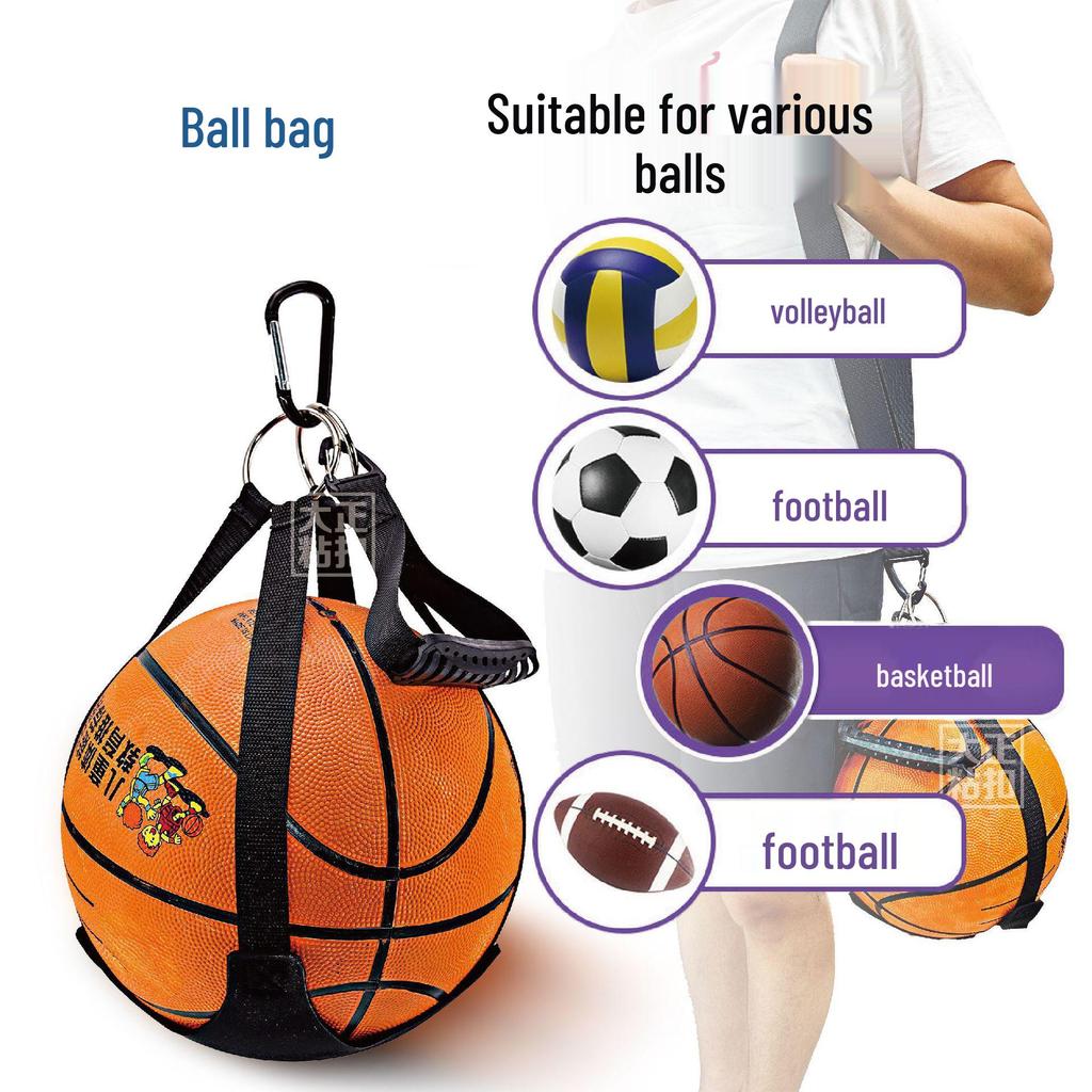 Portable Multi-Sport Ball Carrier with Strap - Easy To Carry & Store