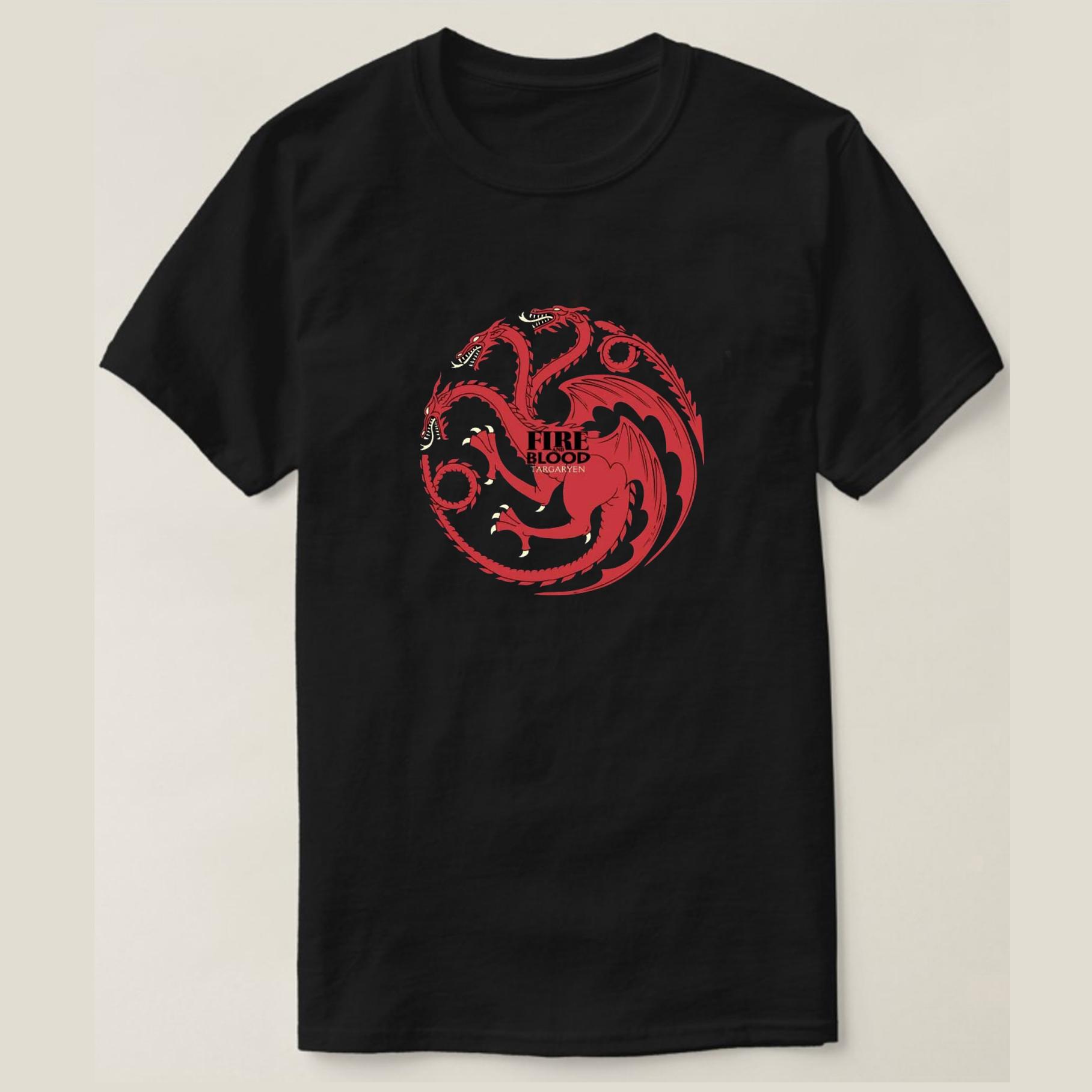 

Targaryen Dragon Symbol Fire and Blood T Shirt Summer 100% Cotton O-Neck Short Sleeve Casual Mens T-shirt Size S-3XL - Men s ... S разноцветный