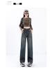 Spring 2024 High-Waisted Light Wide-Leg Jeans for Women: New Slimming, Loose Straight-Leg Design