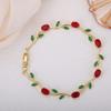 European Gold-Plated Copper Bracelet with Zircon Inlay - Luxurious and Elegant Design
