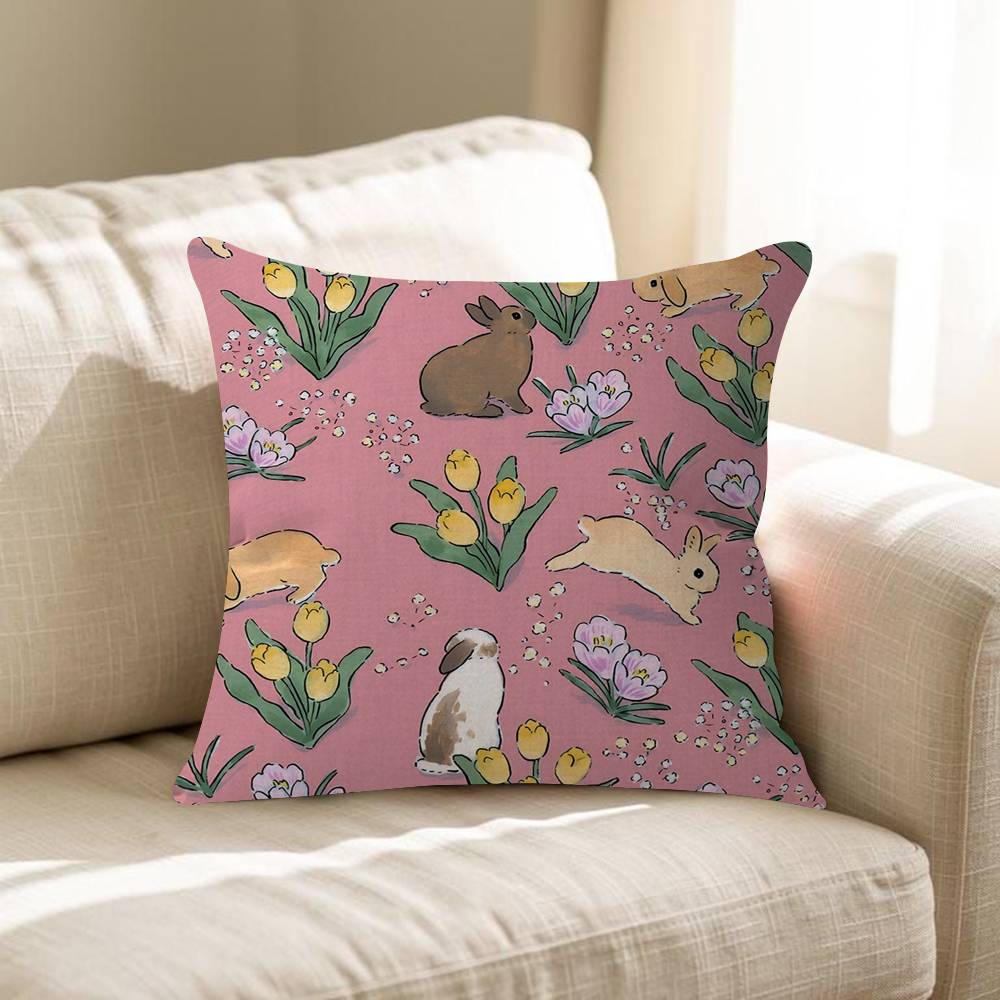 Wildblume Wildwiese Hirsch Ente Kissen Geschenk Heim Büro Dekoration Schlafzimmer Sofa Auto Kissenbezug Hülle 45x45