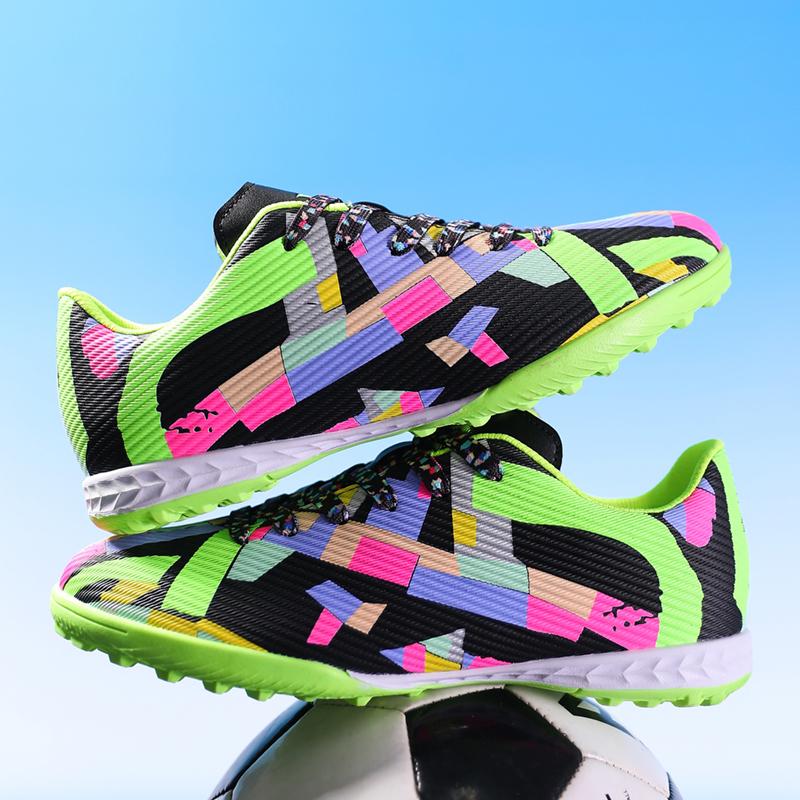 Men Football Boots Long Spikes High Ankle Soccer Shoes TF Kids Outdoor Grass Cleats Soccer Boots Training Sport Football Shoes