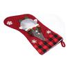 Christmas Stocking with Faceless Doll Decor Home Shop Party Xmas Tree Gift Bag Ornament PendantRed