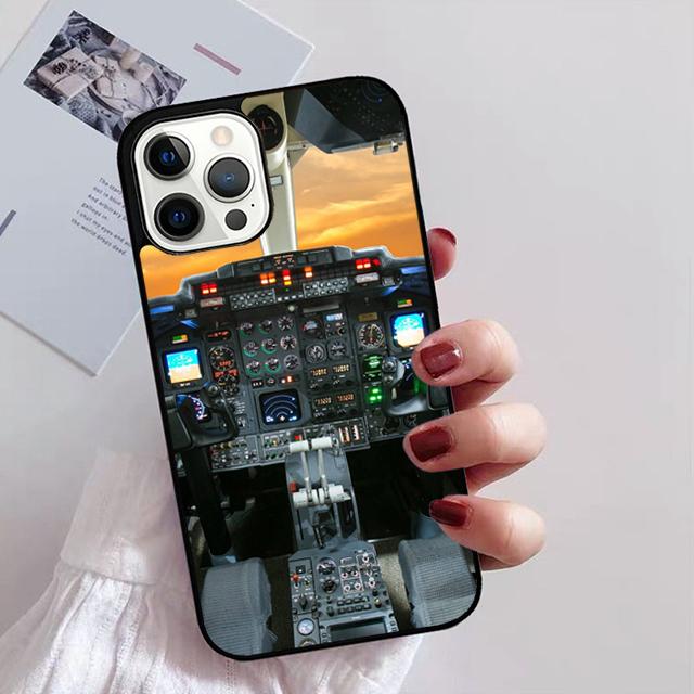 AIRCRAFT COCKPIT DASHBOARD Phone Case Cover For iPhone 17 Air 13 15 Pro Max 16 14 Plus 12 11 Apple max coque