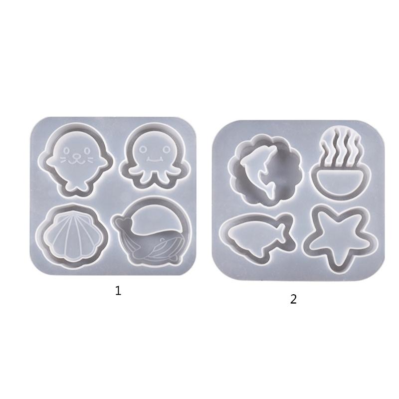Marine Animals Silicone Mold Epoxy Resin Mold Quicksand Keychain Mold DIY Jewelry Pendant Tools Crafts Making Supplies