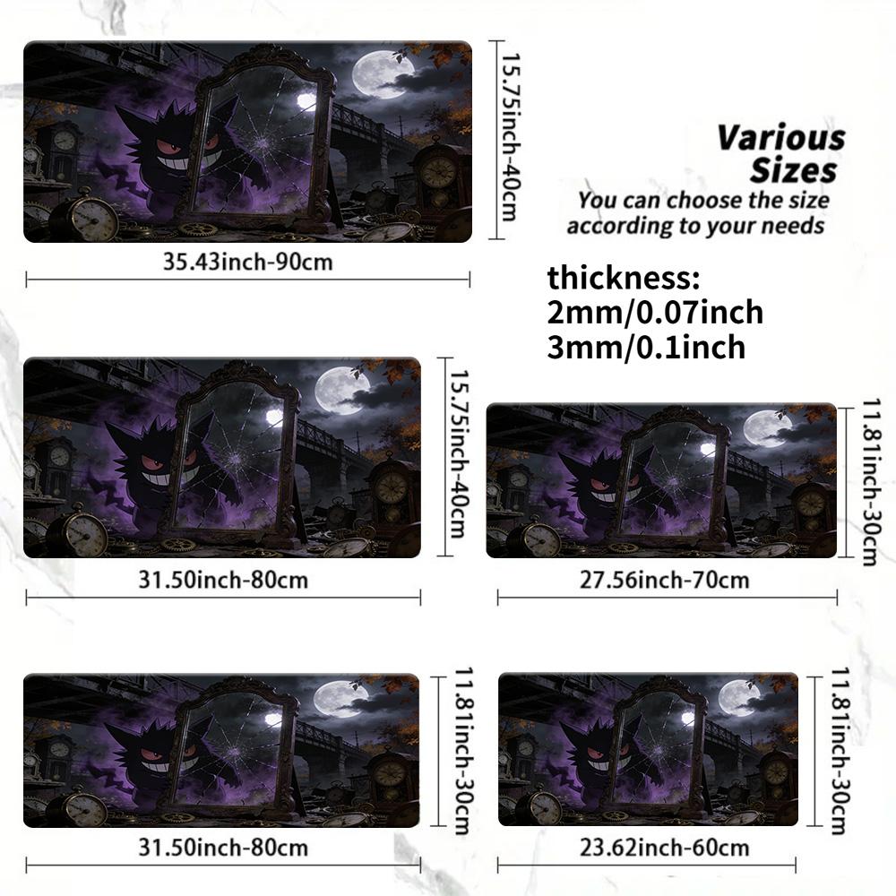 Pokemon Ash Starters Forest Scene Gaming Desk Mat NonSlip Washable Mouse Pad 30x80x0.2cm