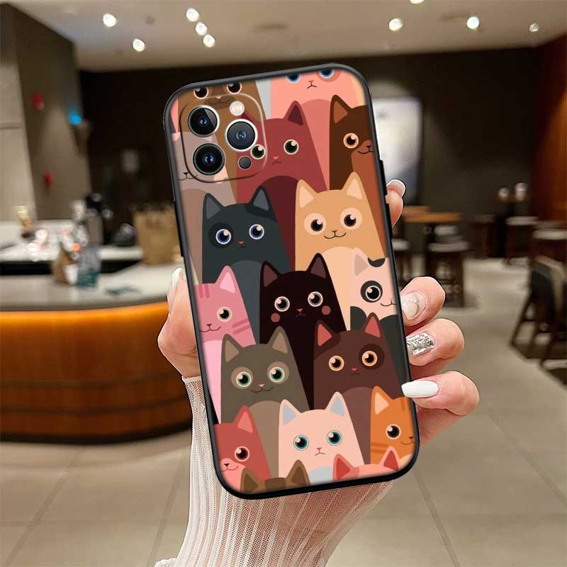RE18 Cat Cartoon New High-End Shell Phone Case for Xiaomi Poco C40 C50 C51 C55 C65 C71 C75 F3 F5 F6 F7 M2 M3 Pro Ultra