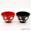 Hasami Chojuro rice white polka made in 477260 ware, kiln, bowl/tea bowl, 11cm, dots, black, Japan,