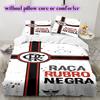Flamengo Football Soccer Pattern Bedding,Quilt Set Quilt Cover Pillowcase Home Birthday Gift (1*duvet Cover+2*pillowcase,without Core)