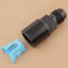 EFI Fuel Fitting Adapter Aluminum Line with Clip Black Anodized for Car Builders,