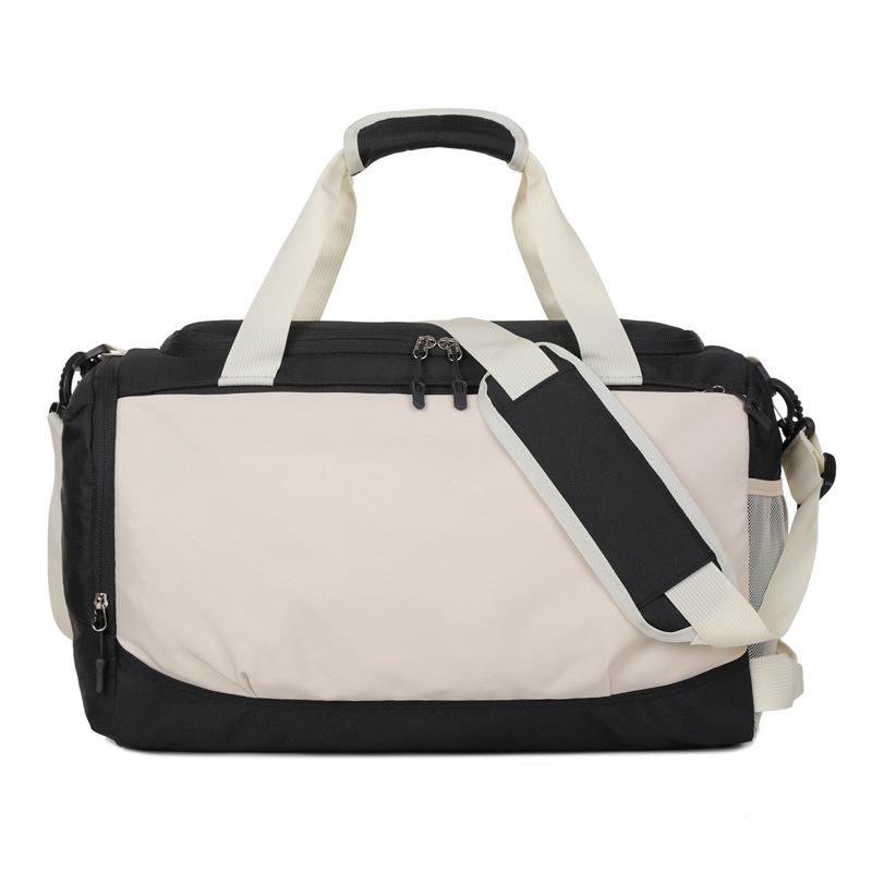 

Fashion Sports Wet and Dry Fitness Bag Large Capacity Out-of-the-shoe Shoes and Silo Style Decompression Hand Strap Travel Bag чёрный