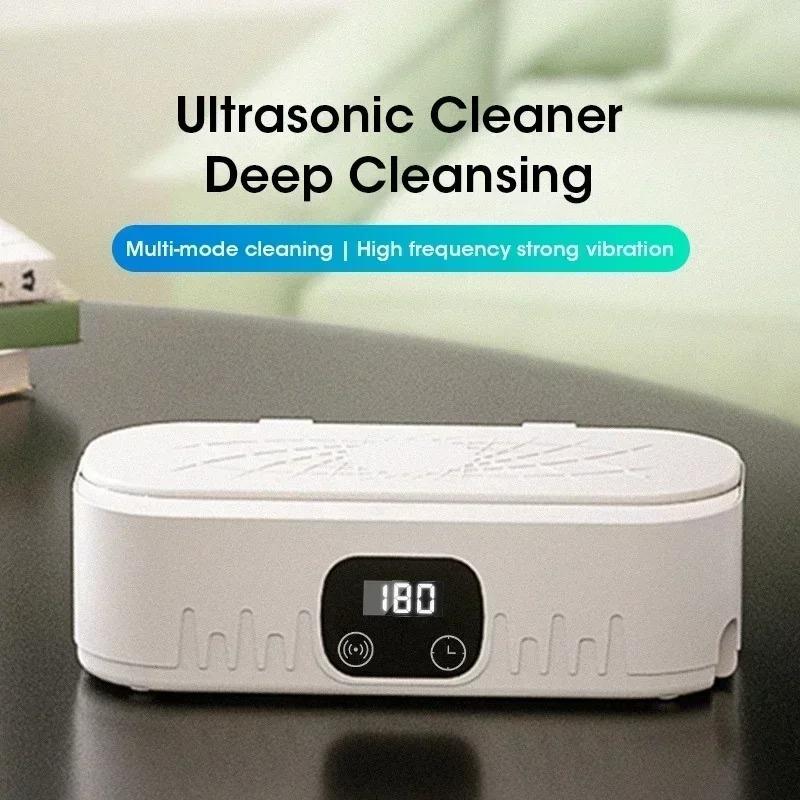 Mini Household Ultrasonic Cleaner High Frequency Vibration Deep Cleaning for Glasses Jewelry Tableware