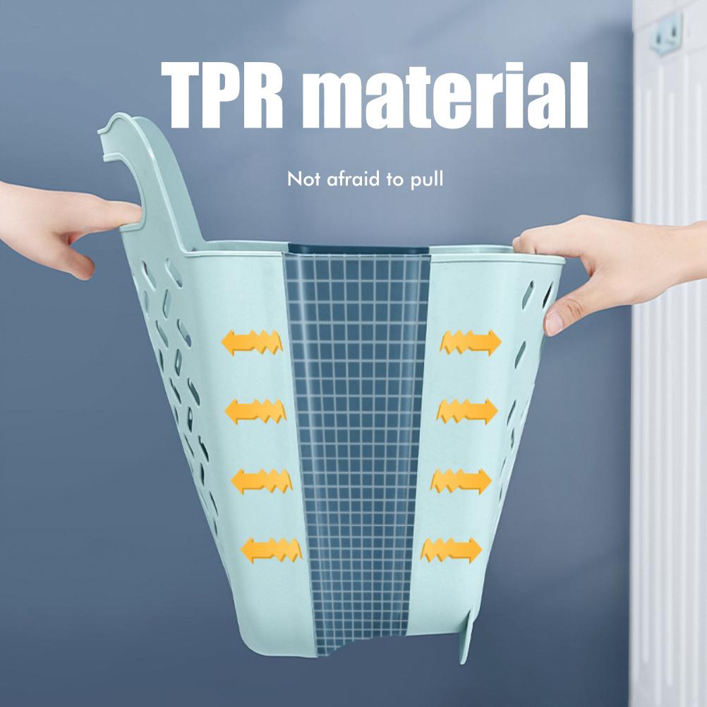 Wall Mounted Organizer Basket Portable Laundry Basket for Bathroom Dirty Organizer Basket Space Savi