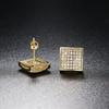 Stud Earrings with Zircon for Men Gold Color Punk Hip Hop Piercing Cartilage Earring Retro Trend  Fashion Women's Jewelry OHE047