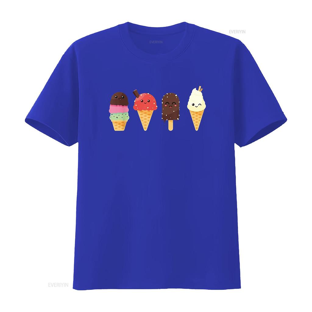 Ice Cream Lover T Shirt for Summer vintage Washed streetwear Versatile graphic Top For Everyday Wear Casual fashion Unisex