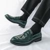 Luxury Fashion Designer New Arrival Embroidery Patchwork Casual Shoes For Men Penny Loafter Formal Wedding Dress Homecoming