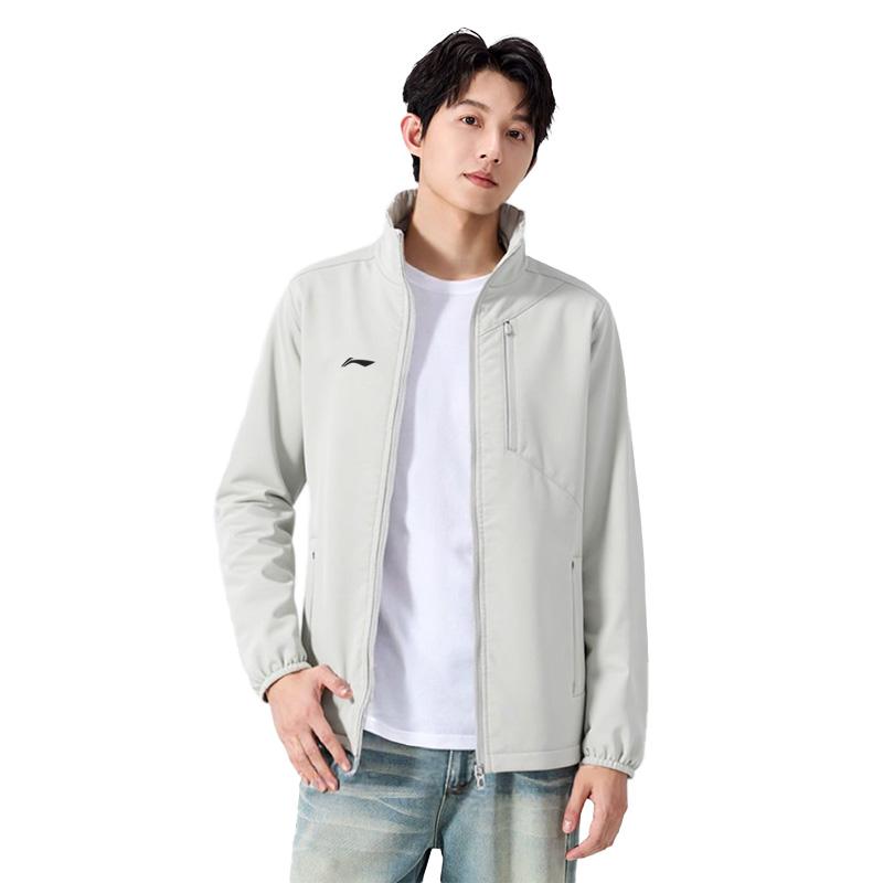 Li Ning Loose Comfortable Casual Sports Thin Fleece Jacket Unisex Jacket AJDU031-1