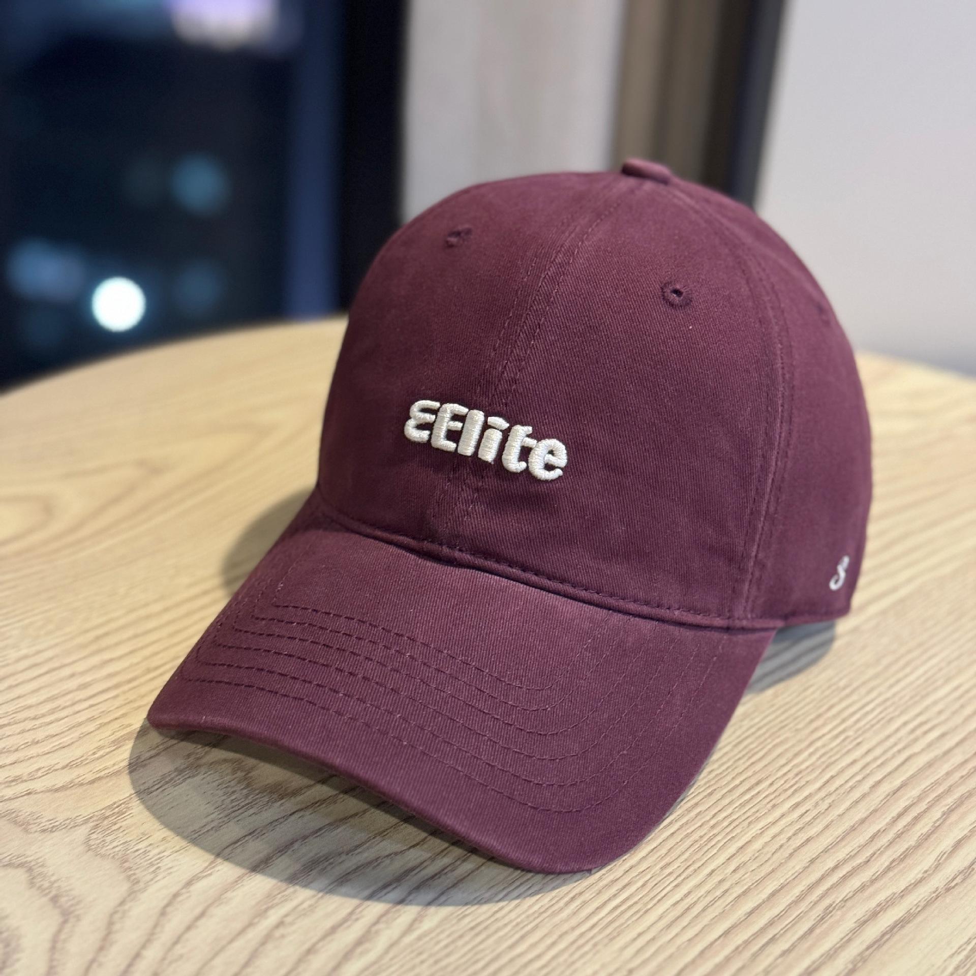 

2026Spring and autumn versatile letter-print soft-top baseball cap for men and women, Korean style, casual, face-slimming, trendy duckbill cap for Adult54-60Adjustable вина червоного кольору