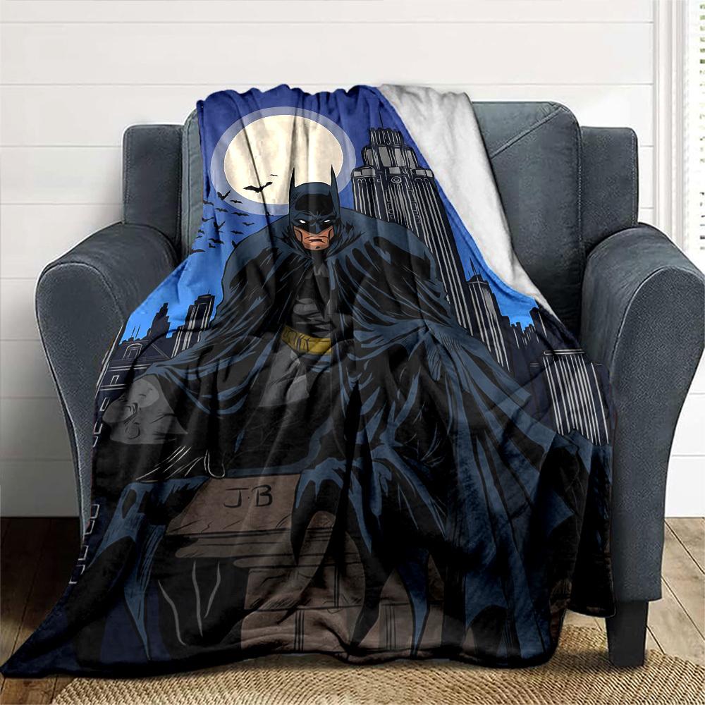 1pc Batman, Moonlight Flannel Blanket Soft Warm Throw for Home, Office, Travel, All-Season Cozy Bedding GiftL1081