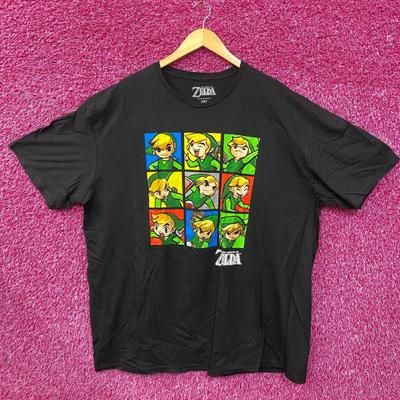 T-Shirt Nintendo The Legend Of Zelda Link Viso Cartoon