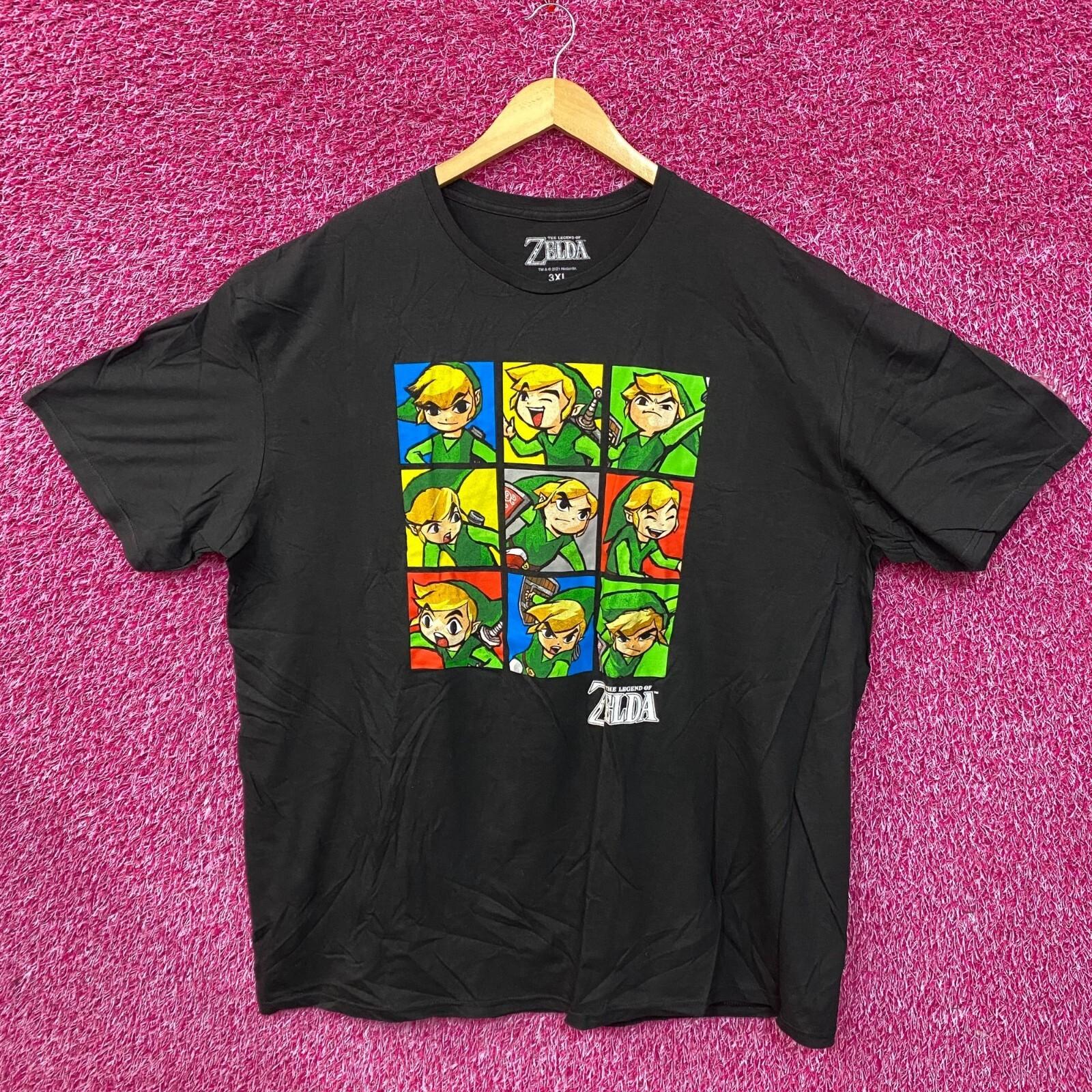 Nintendo The Legend Of Zelda Link Toon Faces T-Shirt 2XL