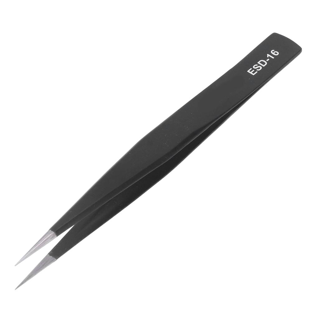 Multifunctional Pointed Anti Static Tweezers Stainless Steel Plastic Coated Repair Tweezers