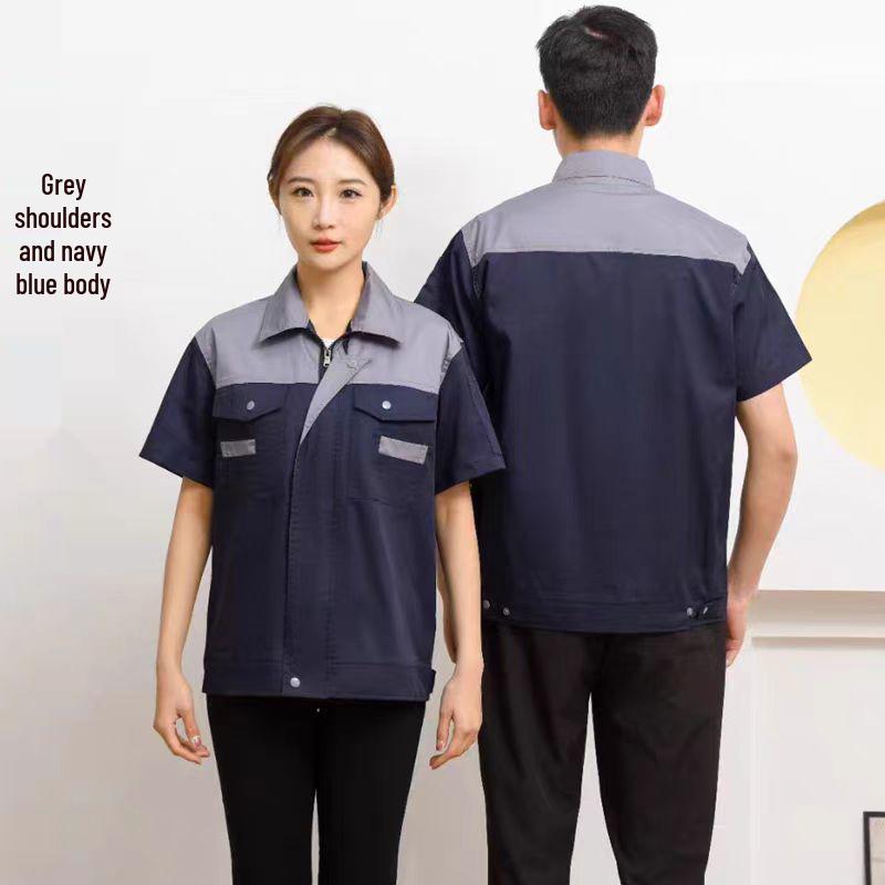 Vêtements de travail à manches courtes d'été: Confortable, Respirant, Évacuant l'humidité, Best-seller, avec Impression & Broderie