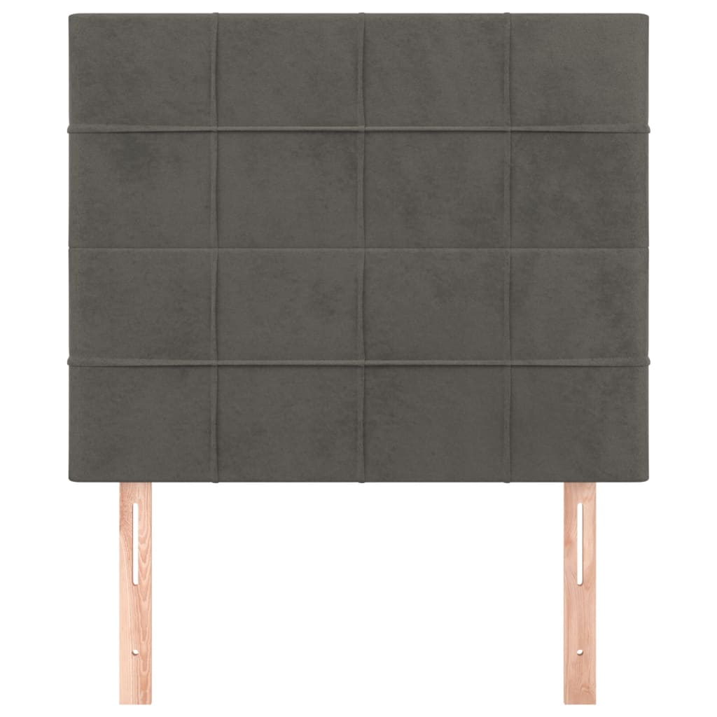 Vidaxl Bed Headboards, 2 Pcs, Dark Gray, 90X5X78/88 Cm, Velvet