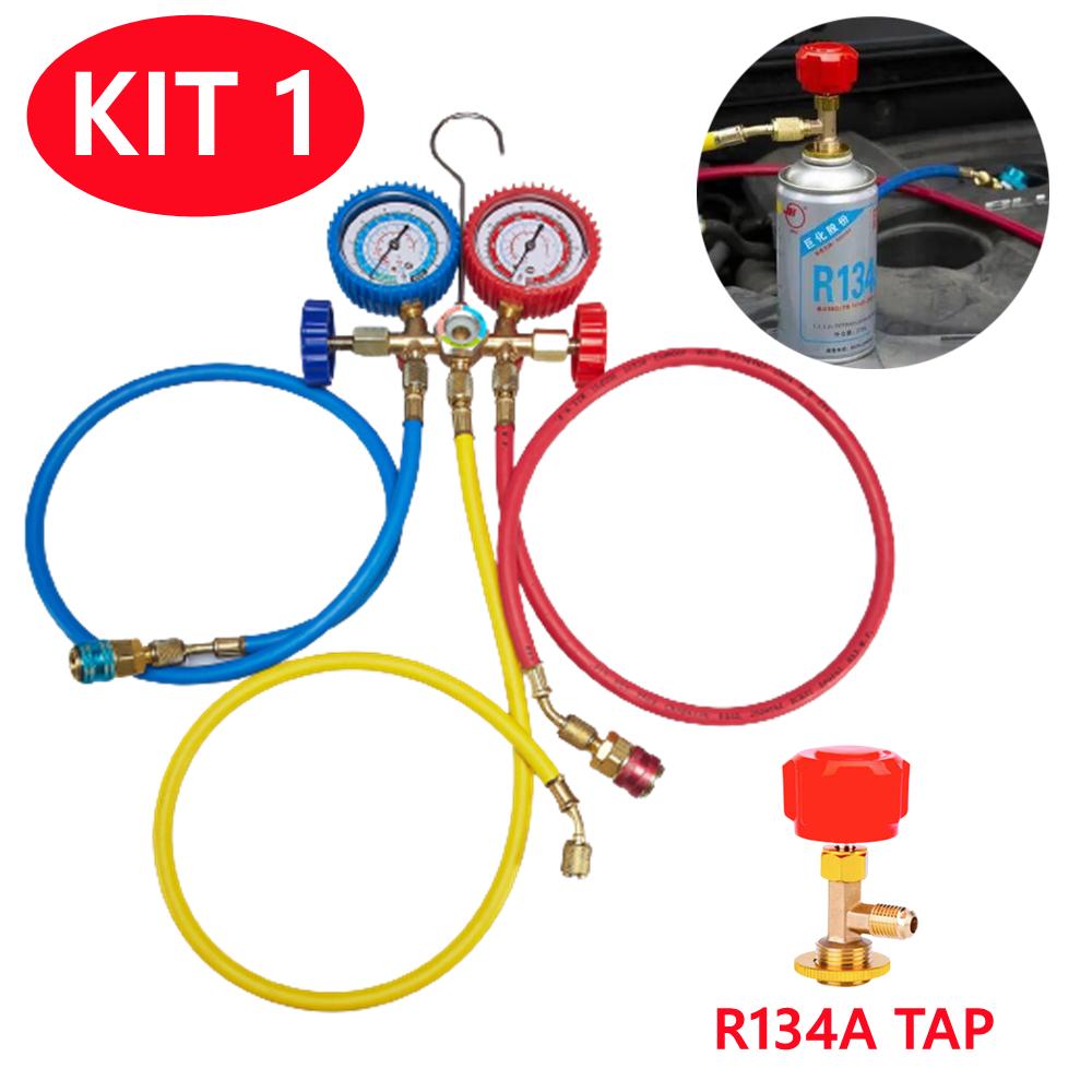 

Набор манометров для заправки автомобильного кондиционера, комплект шлангов для заправки кондиционера, адаптер R134A, кондиционер r134a для заправки кондиционера