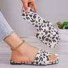 Women's Sandals 2024 Summer Platform Retro Sandals Woman Fashion Leopard Beach Slippers Women Plus Size36-43