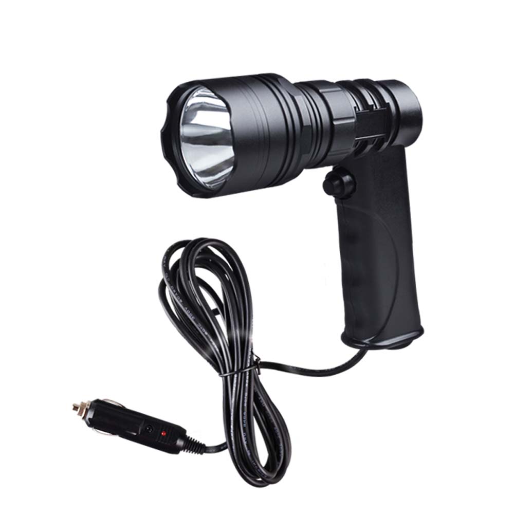 12V LED Searchlight Outdoor Camping Self-driving Tour Portable Flashlight High Power 30W Searchlight