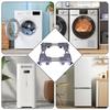 Gray reinforced double tube 8-leg 4-wheel mobile model with adjustable width 52-66cm washing machine base bracket storage rack