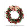 Outdoor Christmas Wreath Bow Ornament Red And Green Strips Christmas Decorations Wreath For Winter Festival New Year