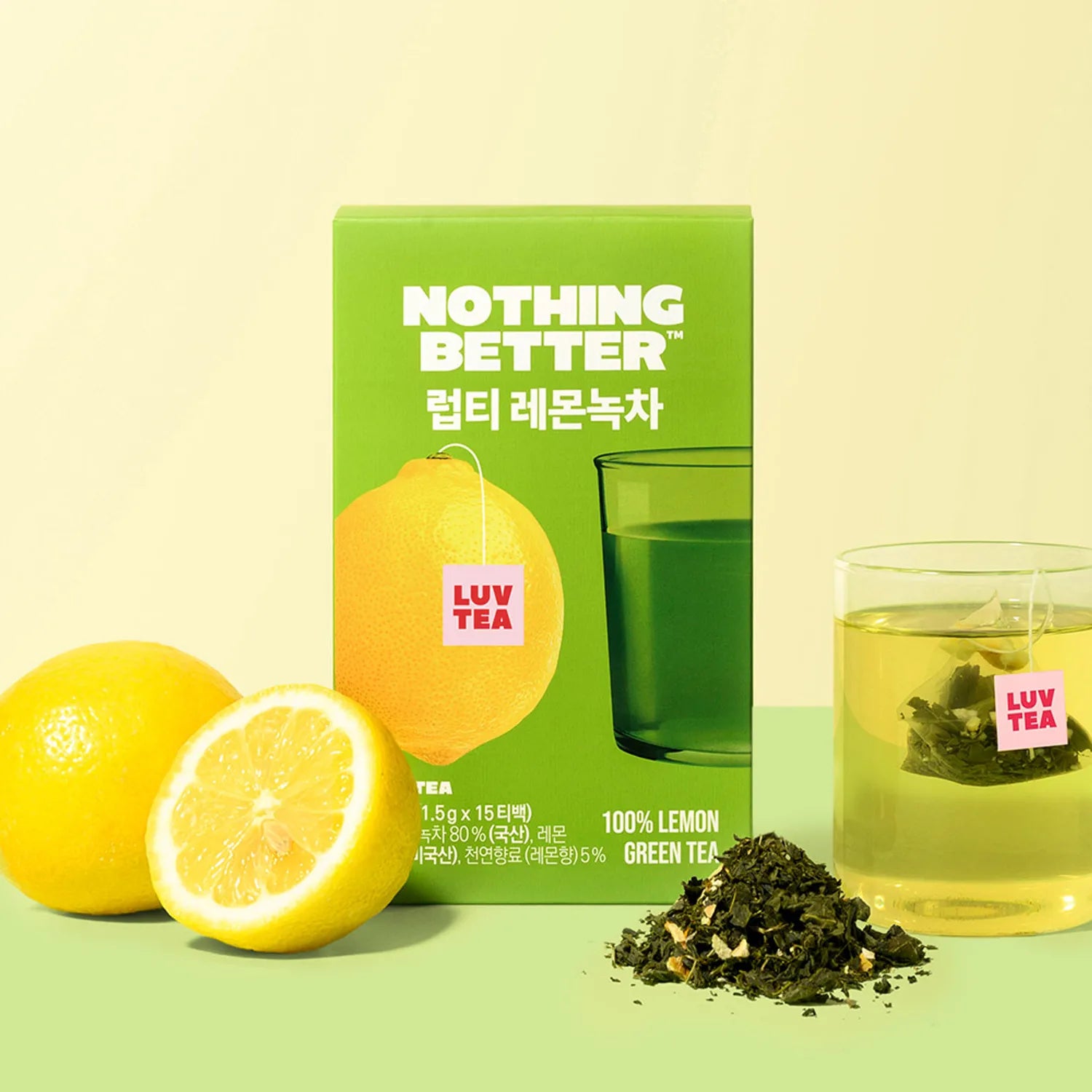 NOTHING BETTER LUV TEA Lemon Green Tea 15ea 15ea