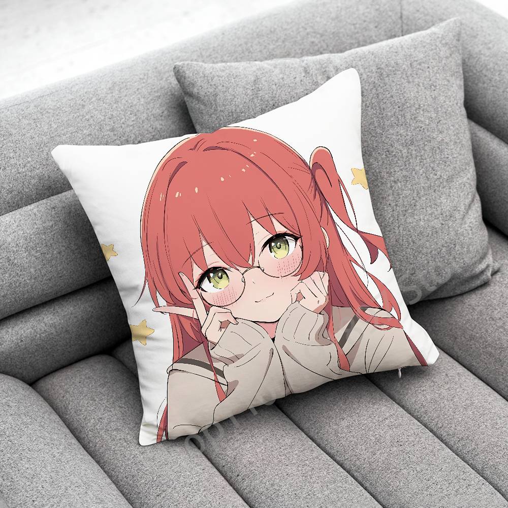 B-Bocchi the Rock Ryo Yamada Ikuyo Kita Hitori Goto Throw Pillow Case For 45x45cm 40x40cm 50x50cm Square Car Pillowcase Shell