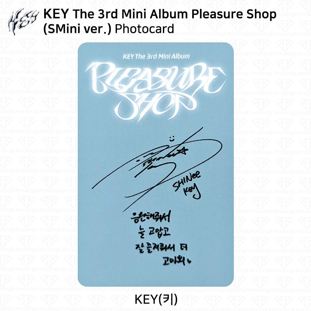 SHINee KLÍČ 3. Mini Album Pleasure Shop Oficiální Fotokarta SMini Skleněný Obal