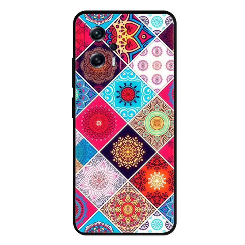 For Xiaomi Poco X4 GT Case X4GT X 4 GT Wolf TPU Silicone Soft TPU Back Cover for Poco X4 GT Para Cartoon Black Edge Fundas Coque