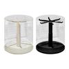 Rotating Clear Display Case for Doll Keychains Stackable Organizer Display Stand for Desktop Office Cabinet Home Countertop