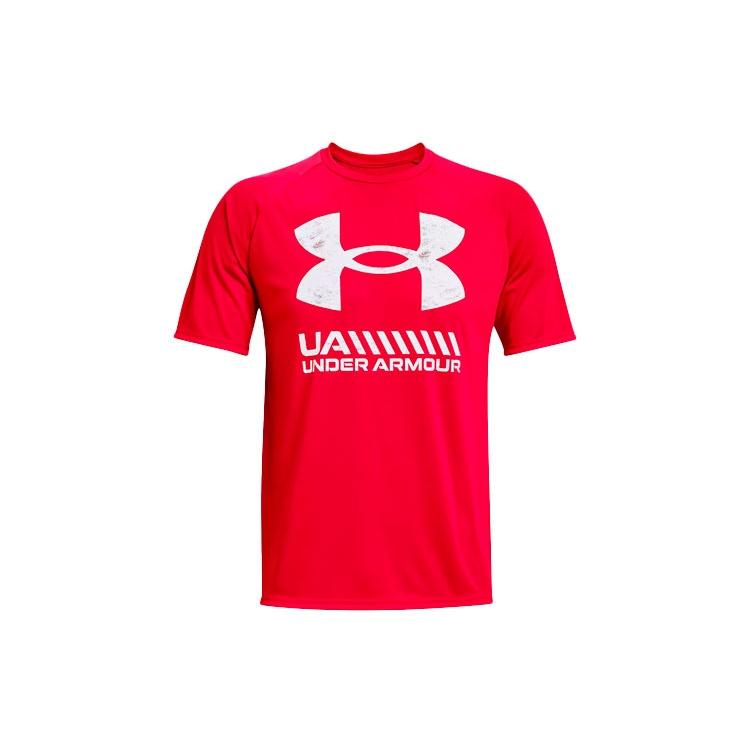 Under Armour Velocity Graphic Logo T-shirt Red White Men s 1363065-608 XL