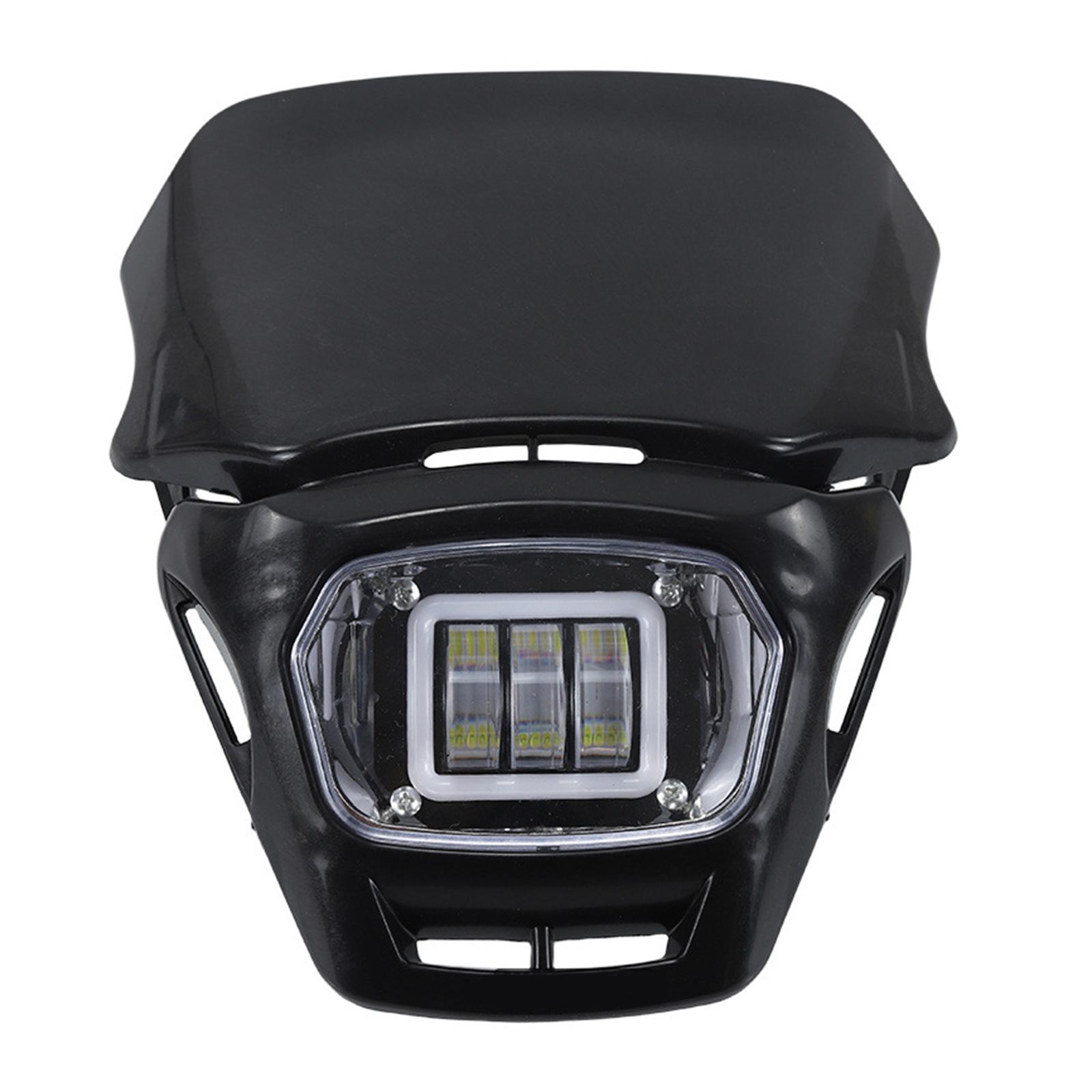 

Led Headlights For Motorcycle Led Light Lamp Universal Auxiliary Spotlights Fog Light with Fairing Wind Deflector чорний