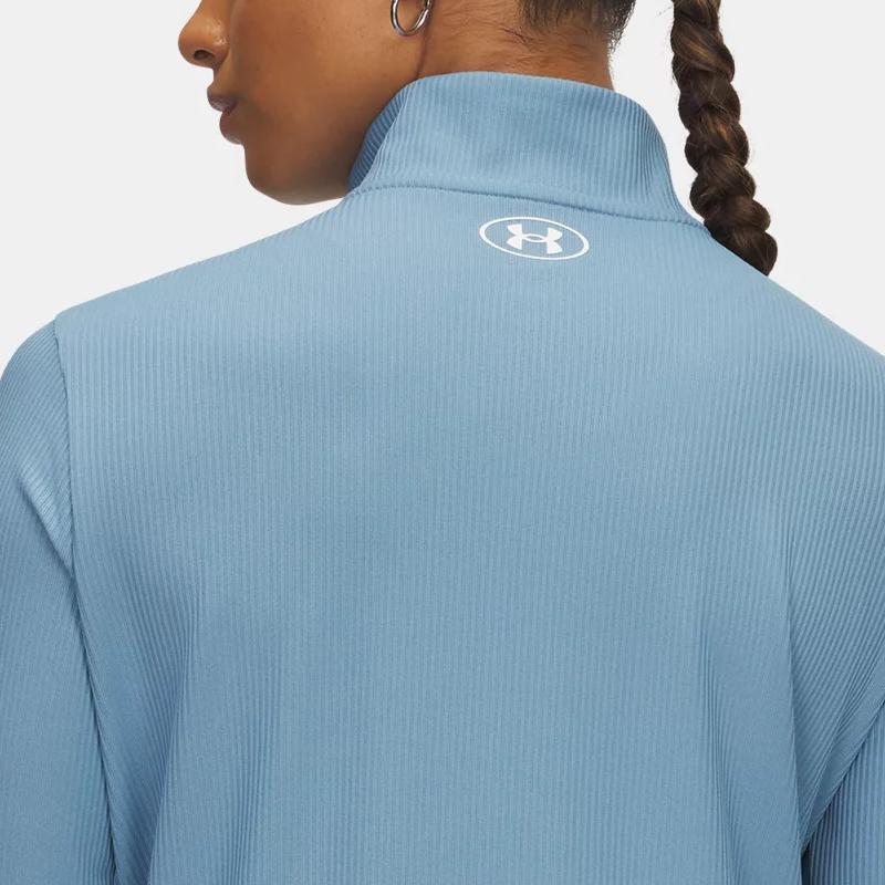 Under Armour Camiseta Feminina de Manga Longa Leve e Fresca Tech Ribbed de Secagem Rápida Solta 1389857-418