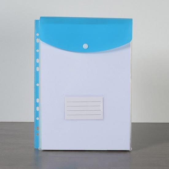 6 Pcs A4 Plastic Binder Pockets for 11 Ring Binder Letter Size