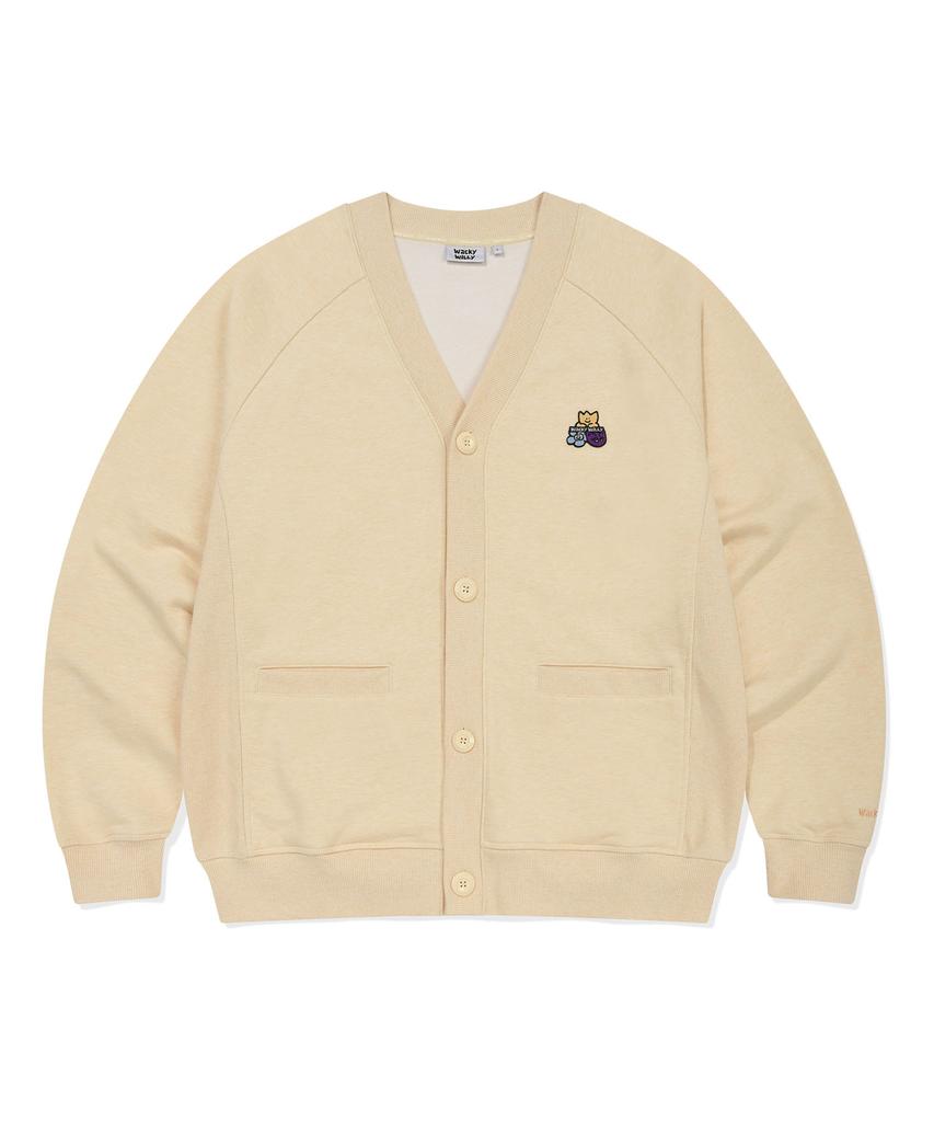 Wacky Willy V-Neck Cardigan Yellow